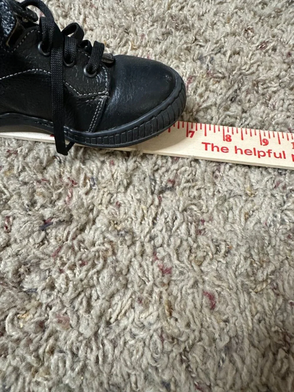 Dogi Kids Black Lace-Up Leather Shoes durable Casual High-Top Style Flexible